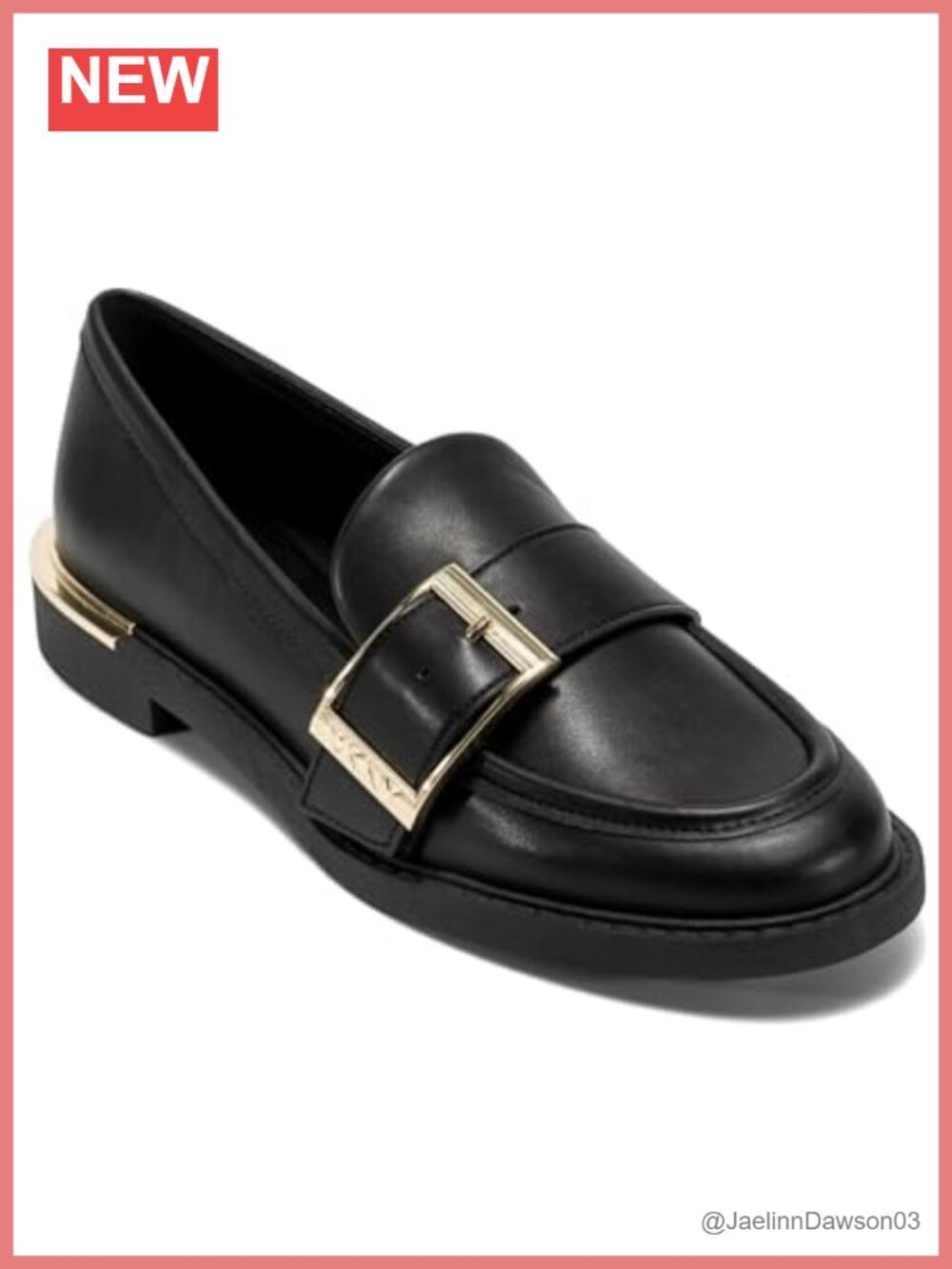 Leather Belt Detail Loafers Slip-On Flats Women's Lightweight